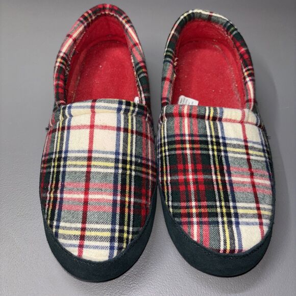 LL Bean Plaid Woman’s 9 M Sweater Fleece Slippers. EUC - Picture 2 of 13